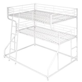 Industrial Triple Bunk Bed With Dual Ladders Frame, Space Saving Design