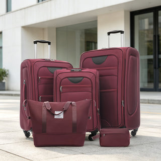 Softside Luggage Expandable Set With Duffel Bag Upright Spinner