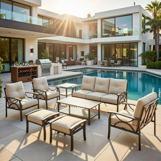 Patio Furniture Set & Coffee Table For Backyard