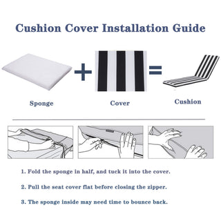 Outdoor Lounge Chair Cushion Replacement Patio Funiture Seat Cushion Chaise Lounge Cushion