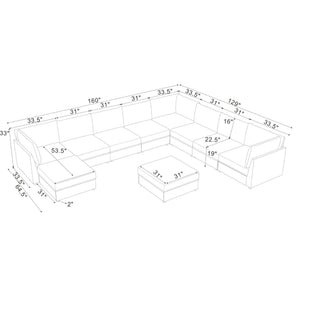 Modular Sectional With Custom Configuration