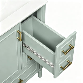 Modern Bathroom Vanity With Sink, Soft Close Doors, 3 Drawers