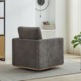 Square Upholstered Swivel Accent Chair