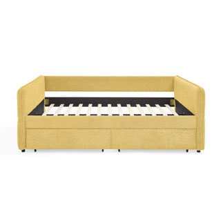 Upholstered Daybed & 2 Drawers