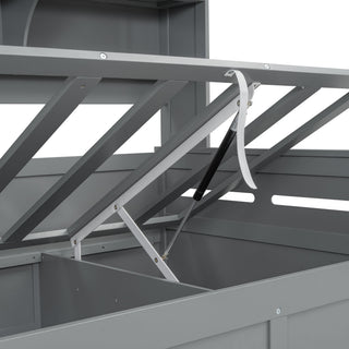 Daybed With All-In-One Cabinet And Shelf