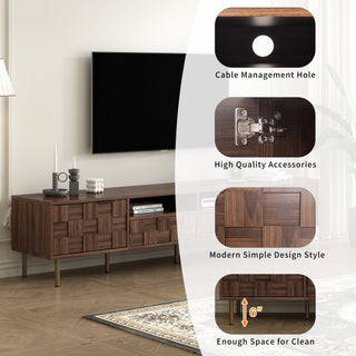 TV Stand With 2 Drawers, Media Console Table, Storage Cabinet With Cable Management
