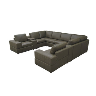 Upholstered Large Arms Sectional With Recliner Seats