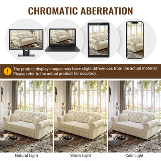 Upholstered Sofa With Nailhead Trim And Rolled Armrests