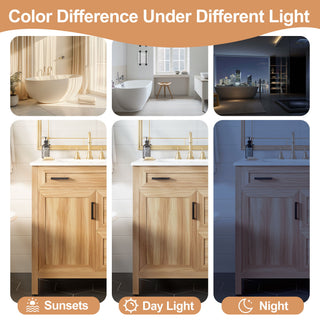 Bathroom Vanity With Sink, 2 Soft Close Drawers, 1 Soft Close Door, Adjustable Shelf
