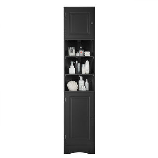 Multi Functional Corner Cabinet With Adjustable Shelves And 2 Doors