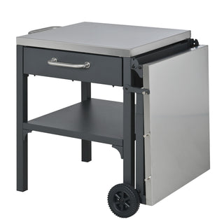 Foldable Outdoor Kitchen Cart With Storage For Patio