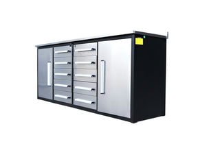 Storage Cabinets With Workbench (With 10 Drawers And 2 Cabinets)