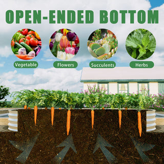 Heavy Duty Galvanized Raised Garden Bed Kit For Vegetables, Flowers & Herbs