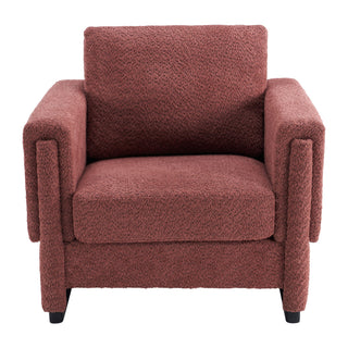 Upholstered Accent Armchair With Square Arm