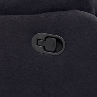 3 Seat Manual Reclining Sofa With Deep Recline - Black
