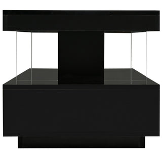 LED Coffee Table With 2 Drawers And Display Shelves