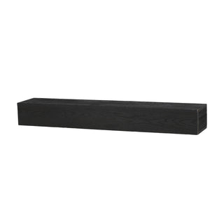48'' Embossed Fireplace Mante, Wall Mounted Floating Shelf - Black