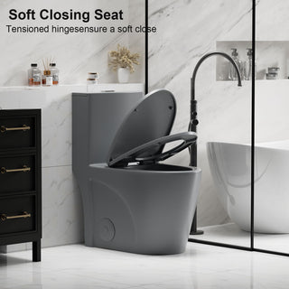 1 Piece Toilet With Tornado Flush, Dual Flush, And ADA Height Comfort Chair
