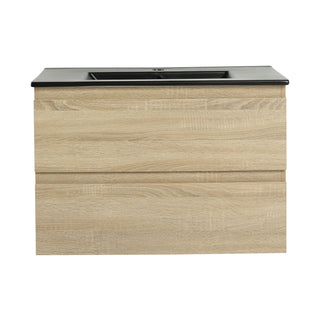 Wall Mounted Bathroom Vanity With Sink, 2 Soft Close Drawers