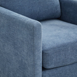 Square Upholstered Swivel Accent Chair