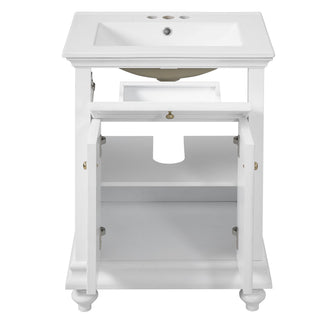 Modern Bathroom Vanity With Tip-Out Drawer And Soft-Close Hinges