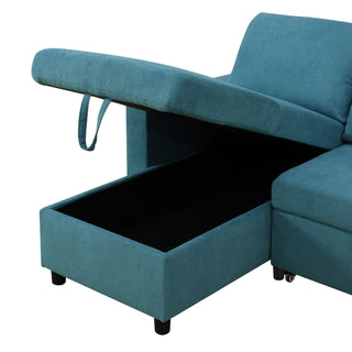 L - Shaped Convertible Sofa Bed With Storage Chaise