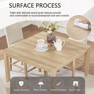 5 Piece Counter Height Table Set With 4 Chairs