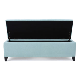 Contemporary Storage Ottoman Bench With Upholstery