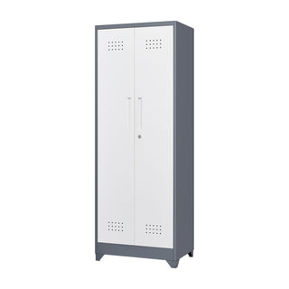 Lockers With Locking Doors, Adjustable Shelves, High Broom Tool Storage Cabinet