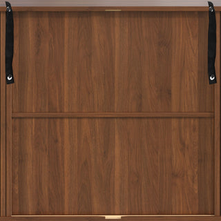 Fluted Liquor & Coffee Bar Cabinet With 6 Wine Racks And 3 Glass Holders