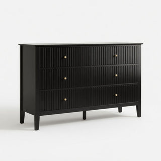 Modern 6 Drawer Fluted Dresser