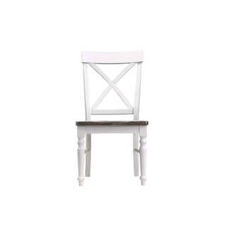 Dining Chairs (Set of 2) - Brown / White
