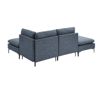 Upholstered Modular Sectional With Tall Legs, Medium Firm Seat