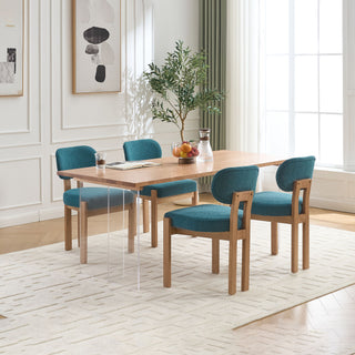 Dining Chairs With Ergonomic Backrest And Adjustable Feet (Set of 2)