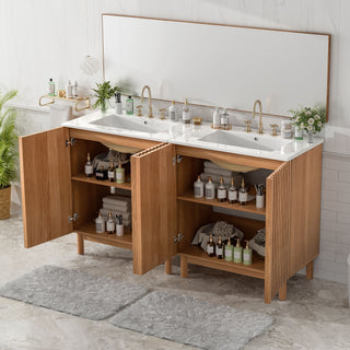 Traditional Bathroom Vanity With Ceramic Sink
