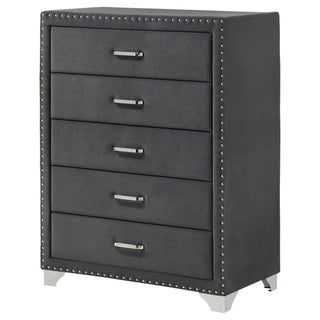 5 Drawer Bedroom Chest With Crystal Pulls