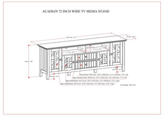 Acadian - Wide TV Media Stand - Brown