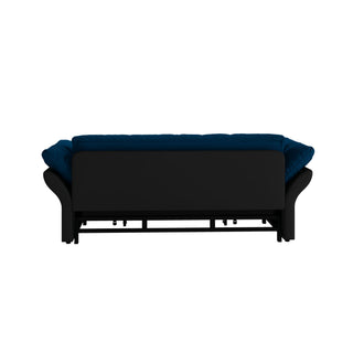 Queen Pull Out, 3 In 1 Convertible Sleeper Tufted Sofa & 2 Soft Pillows