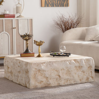 Square Coffee Table Design Living Room Office Furniture - Light Beige