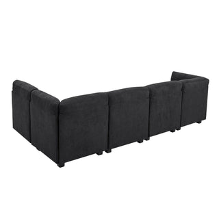 Upholstered Modular Sectional - Black