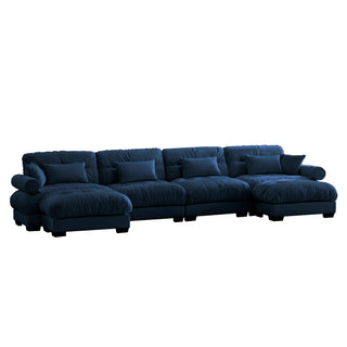Super Comfort Oversized Modular Sectional Sofa With Movable Ottoman
