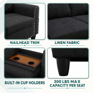 L - Shaped Sectional Sofa With Movable Left Chaise