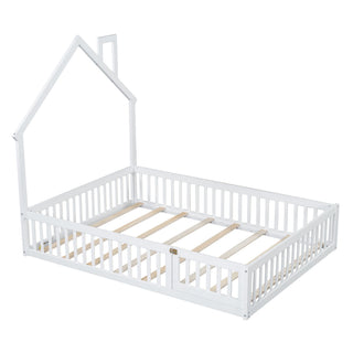 House Platform Bed With Guardrail