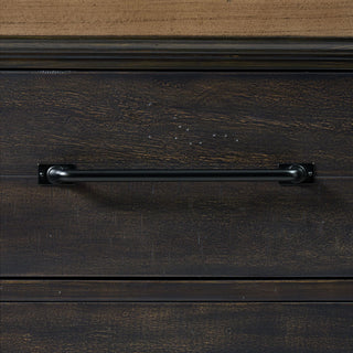 Montrose - Server And Hutch With LED Light - Espresso And Brown