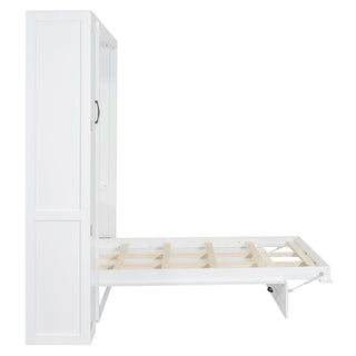 Murphy Wall Bed With Shelves, Wardrobe And LED Lights