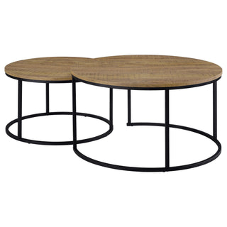 Arrize - 2 Piece Round Nesting Coffee Table Set - Mango Color