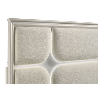 Gwendolyn - Queen Panel Bed With LED Headboard - White