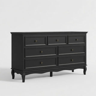 7 Drawer Dresser, Storage Chest - Black