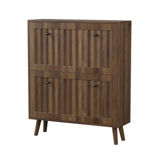 Shoe Cabinet, Storage Unit For Hallways - Walnut