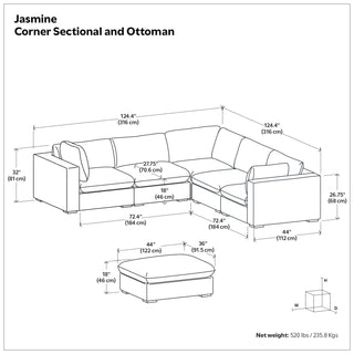 Jasmine - Handcrafted Sofa And Ottoman